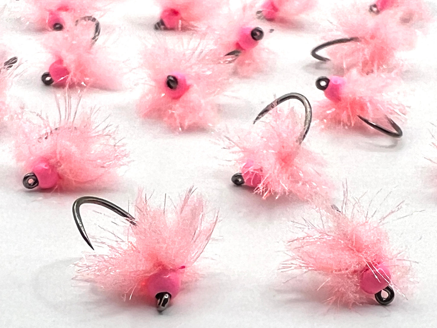 Size 12 Fire Pink Tungsten Eggs