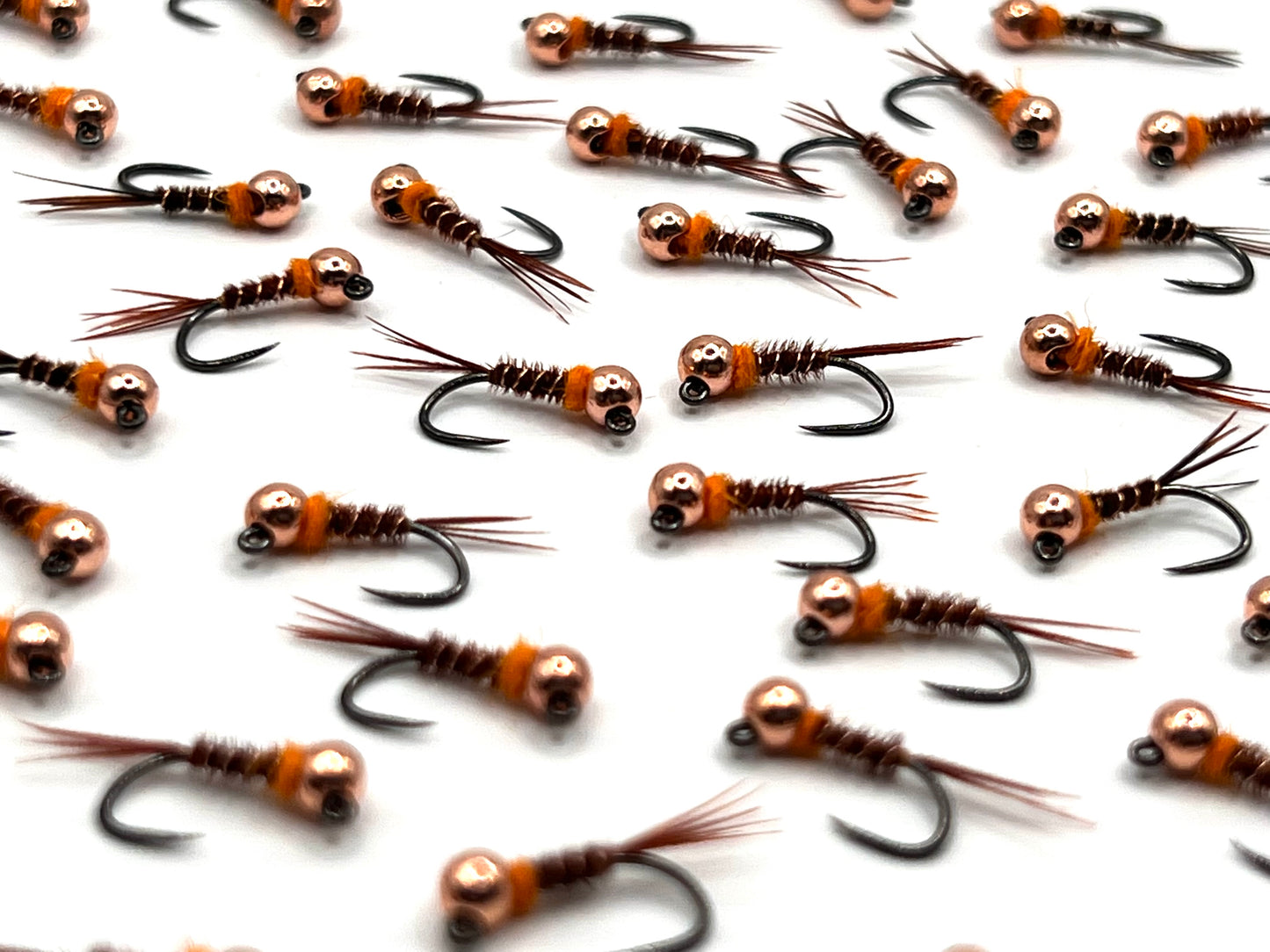 Size 14 Copper Bead and Fluorescent Orange-dubbed Frenchies