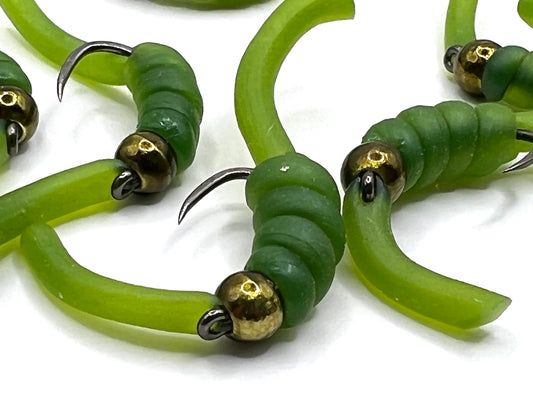 Dark Olive Squirmy Worms