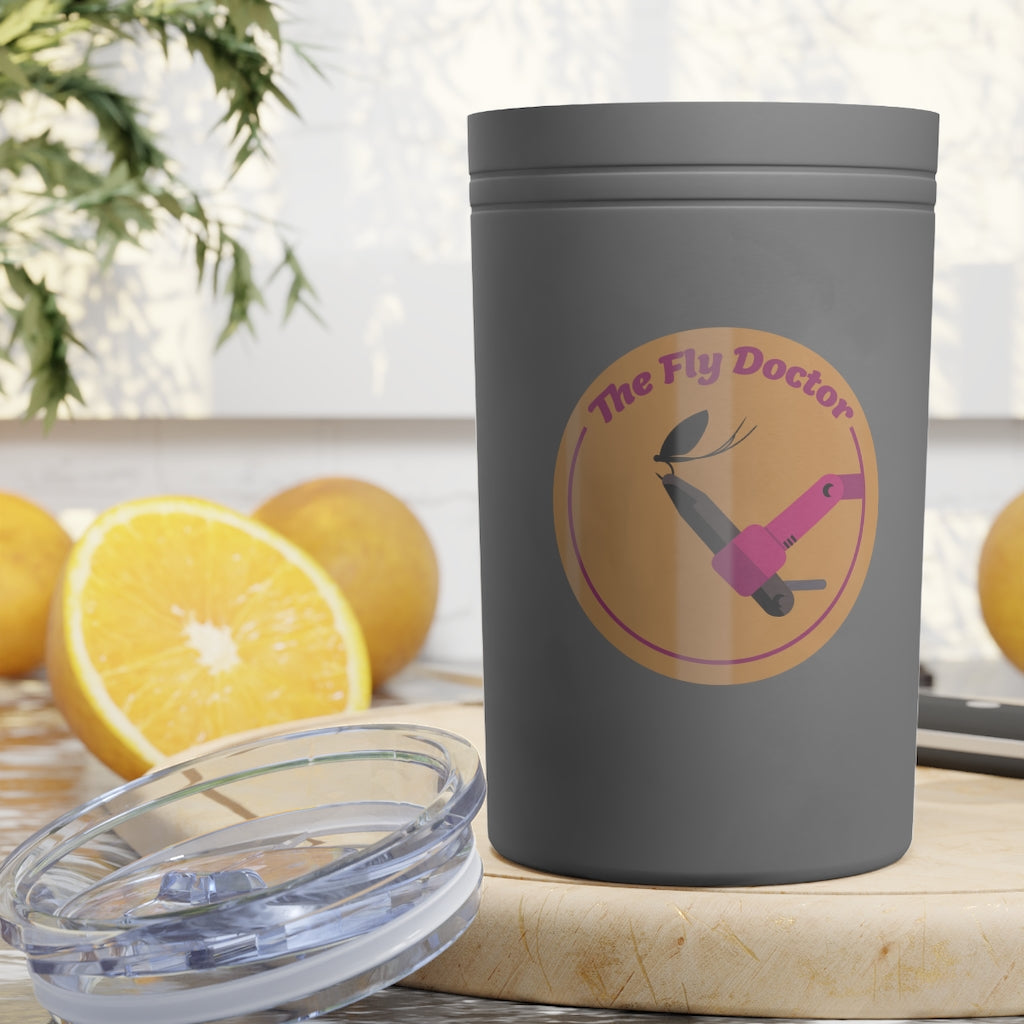 Fly Doctor Logo Vacuum Tumbler & Insulator, 11oz.