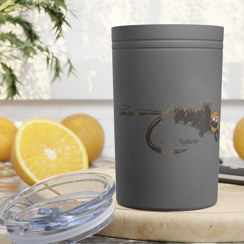 Peacock Frenchie Vacuum Tumbler & Insulator, 11oz.