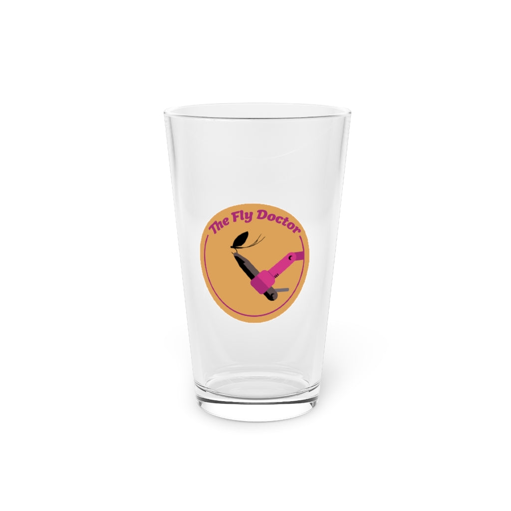 Fly Doctor Logo Pint Glass, 16oz