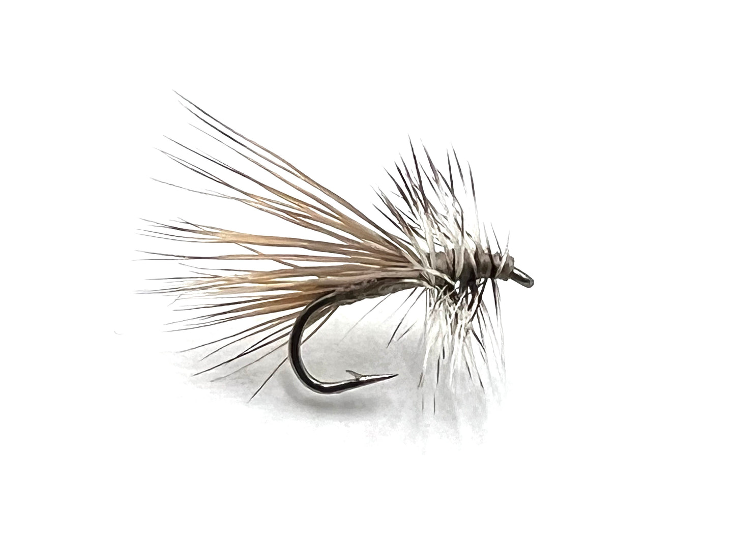 Size 16 Grizzly Hackle Gray North Branch Caddis Dry Flies