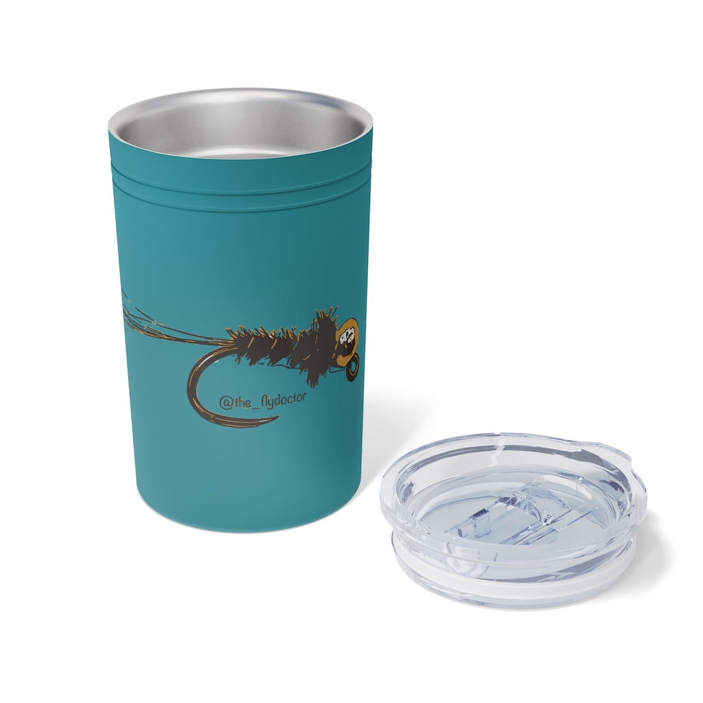 Peacock Frenchie Vacuum Tumbler & Insulator, 11oz.