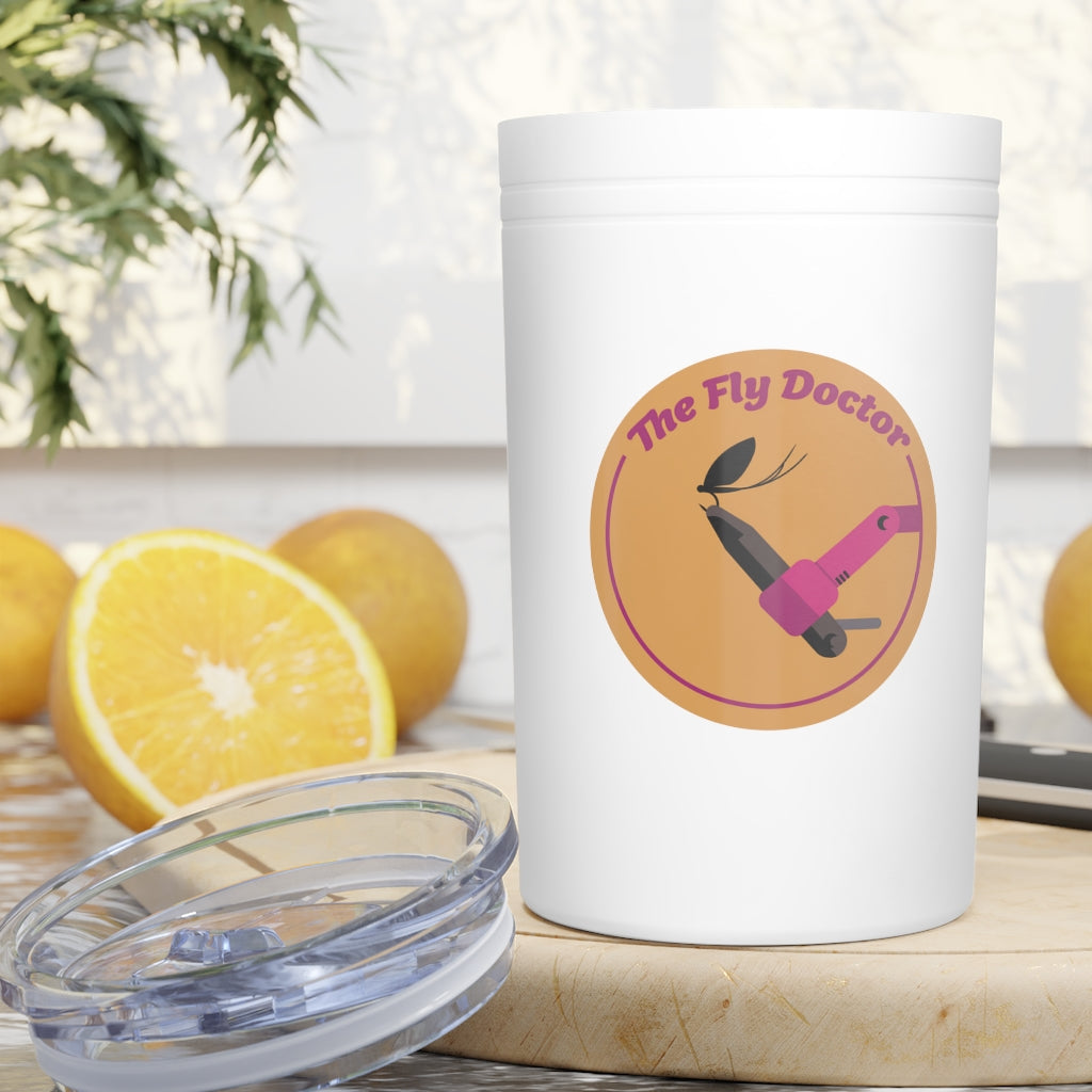 Fly Doctor Logo Vacuum Tumbler & Insulator, 11oz.