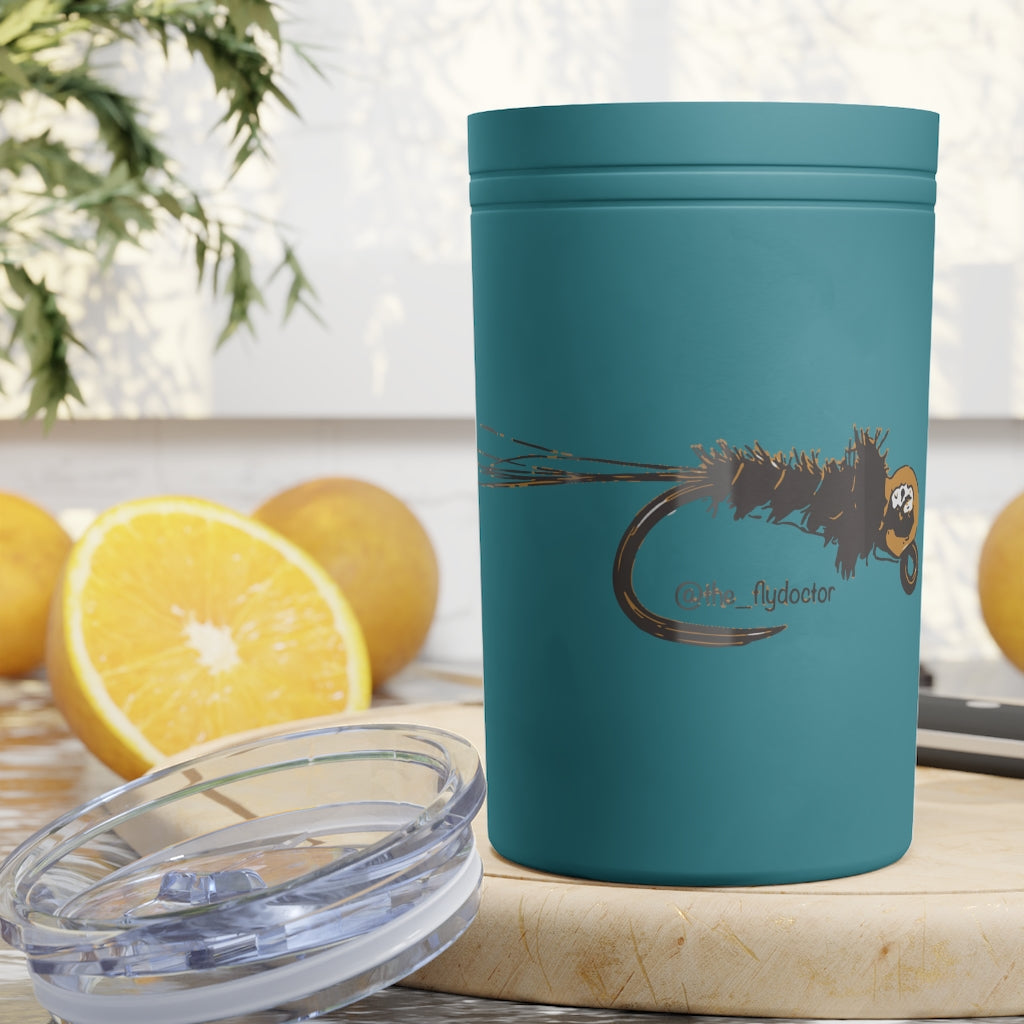 Peacock Frenchie Vacuum Tumbler & Insulator, 11oz.