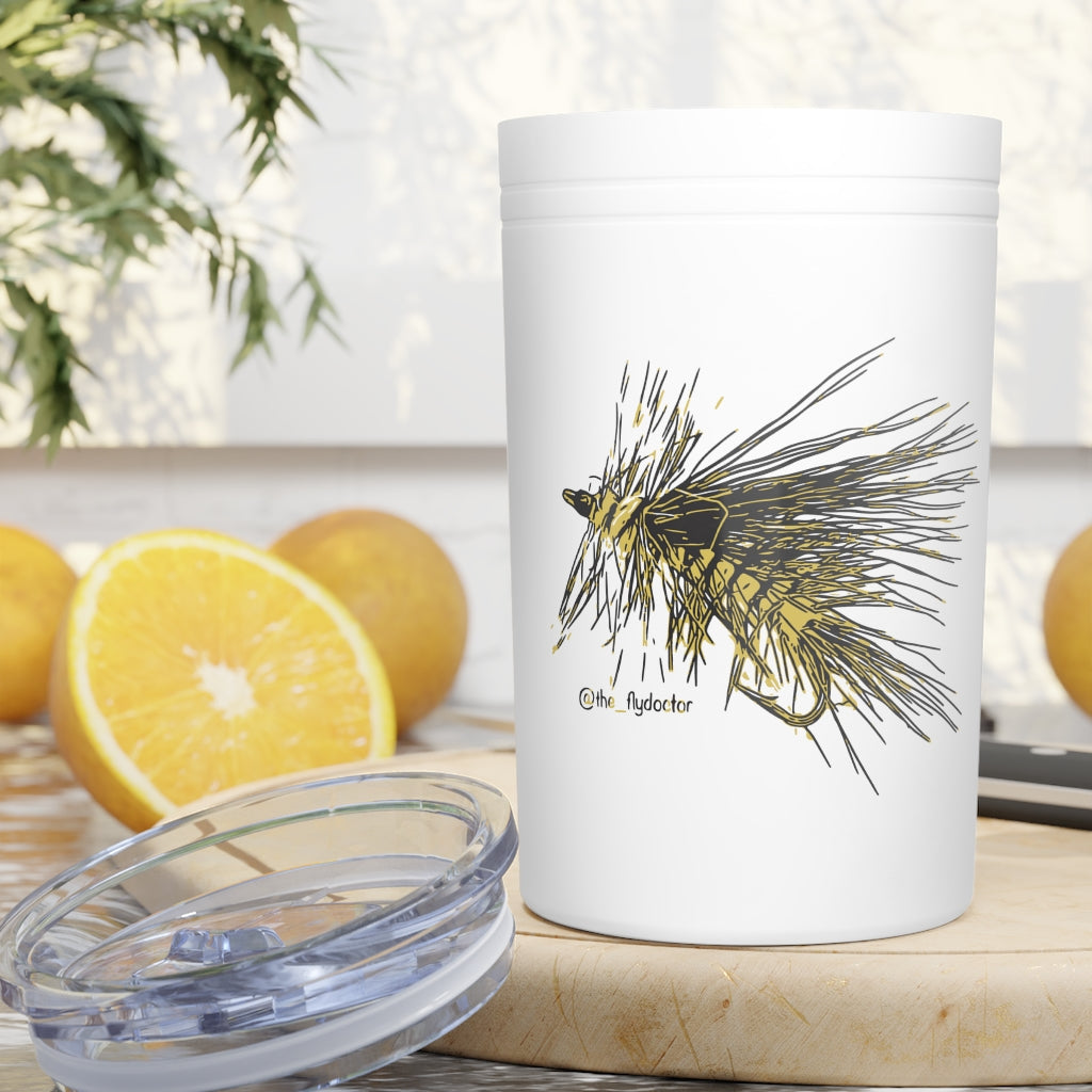 Yellow Stimulator Vacuum Tumbler & Insulator, 11oz.