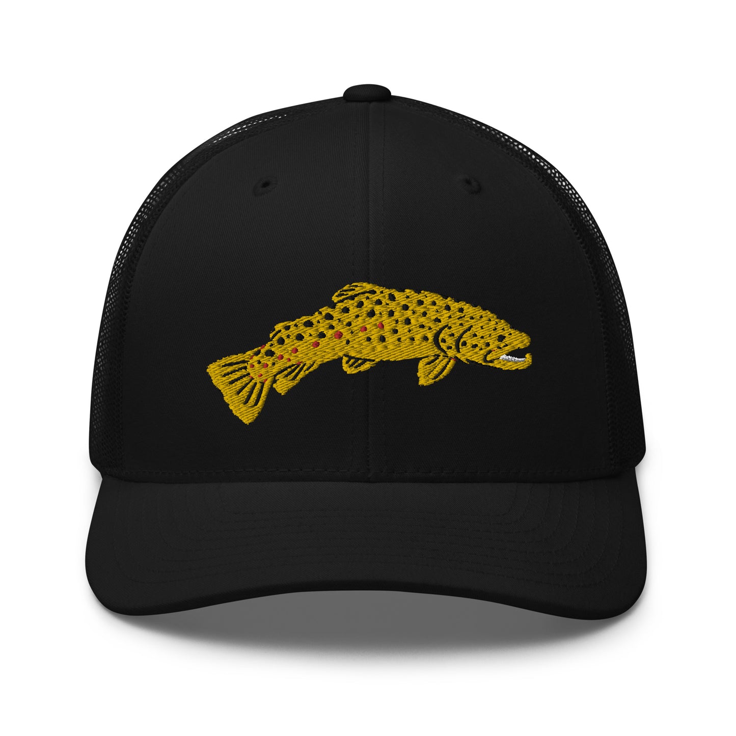 Unisex Adult Brown Trout Trucker Hat | Yupoong 6606