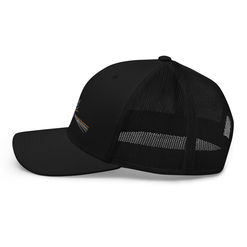 Unisex Adult Purple Haze Retro Trucker Hat | Yupoong 6606