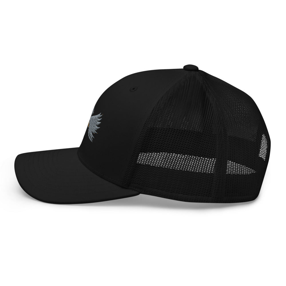 Unisex Adult Gray Caddis Retro Trucker Hat | Yupoong 6606
