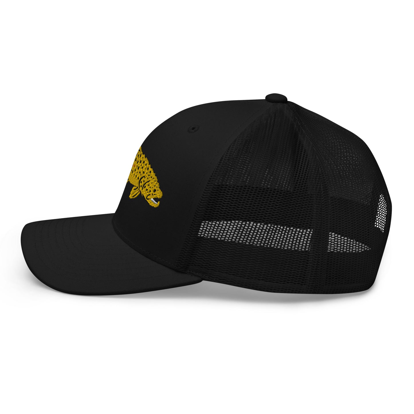 Unisex Adult Brown Trout Trucker Hat | Yupoong 6606