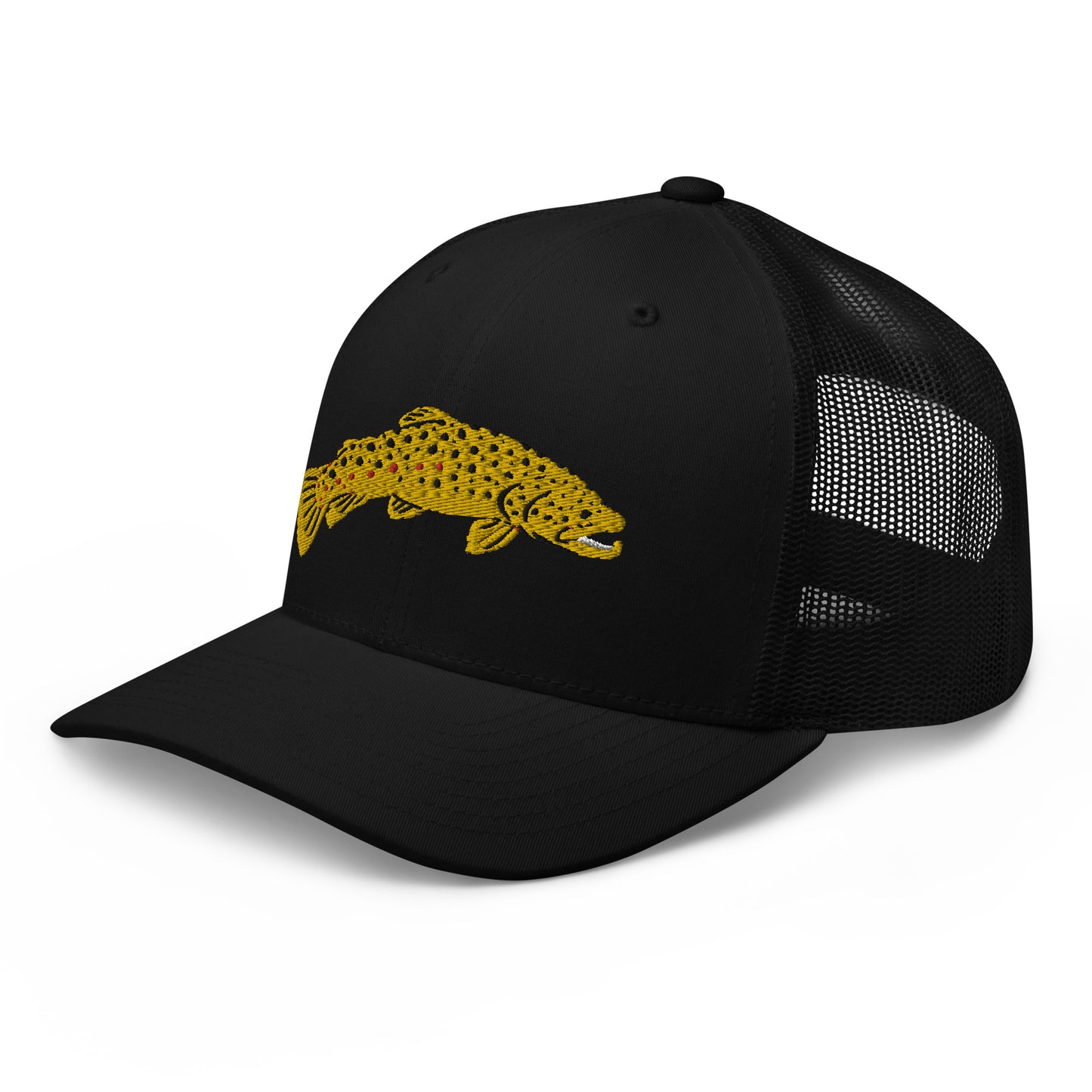Unisex Adult Brown Trout Trucker Hat | Yupoong 6606