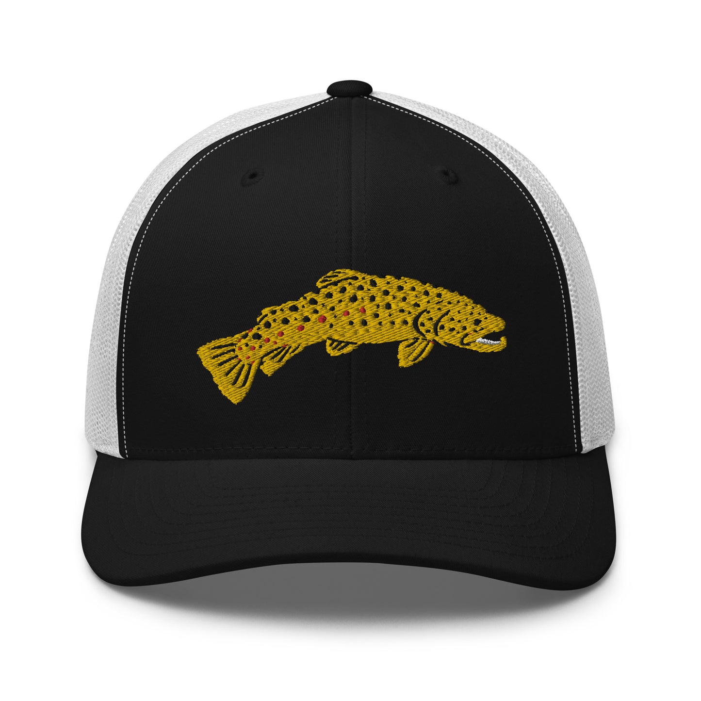 Unisex Adult Brown Trout Trucker Hat | Yupoong 6606