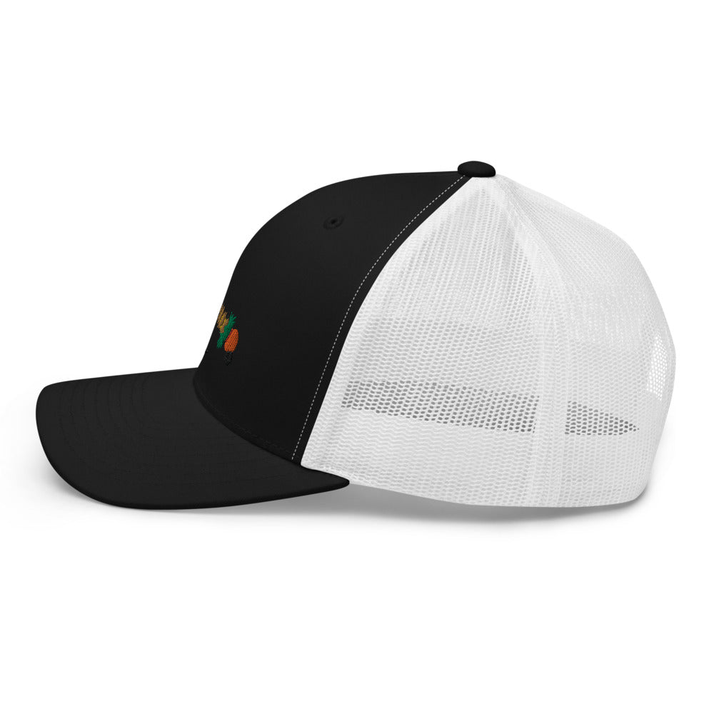 Unisex Adult Peacock Frenchie Retro Trucker Hat | Yupoong 6606