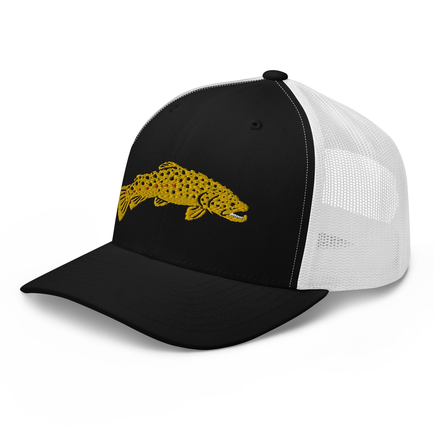 Unisex Adult Brown Trout Trucker Hat | Yupoong 6606