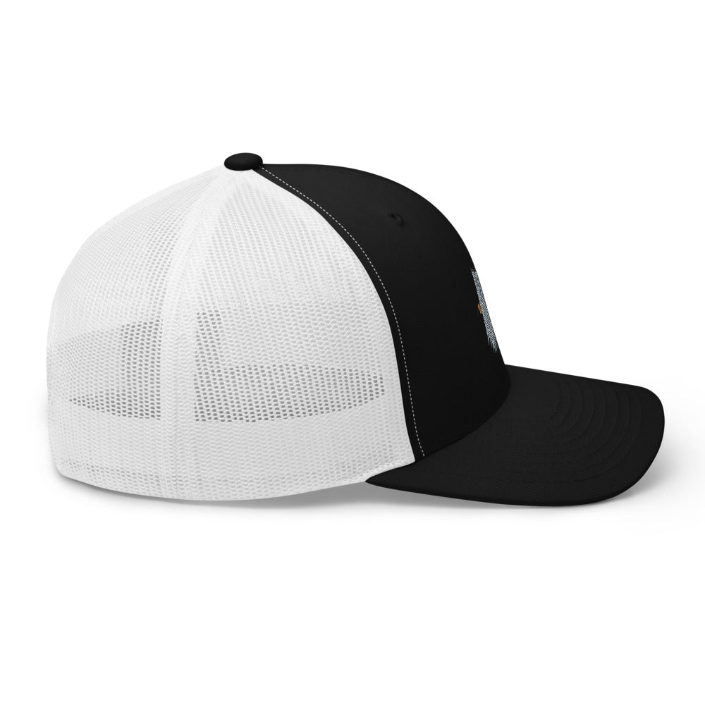 Unisex Adult Gray Caddis Retro Trucker Hat | Yupoong 6606