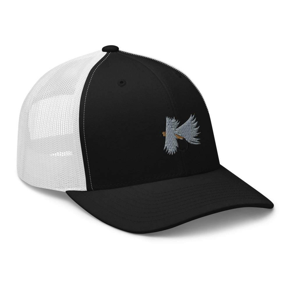 Unisex Adult Gray Caddis Retro Trucker Hat | Yupoong 6606