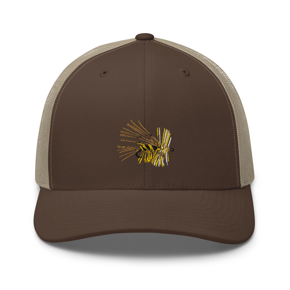 Unisex Adult Yellow Stimulator Retro Trucker Hat | Yupoong 6606