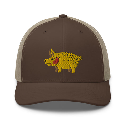 Unisex Adult Cutthroat Pig Trucker Hat | Yupoong 6606