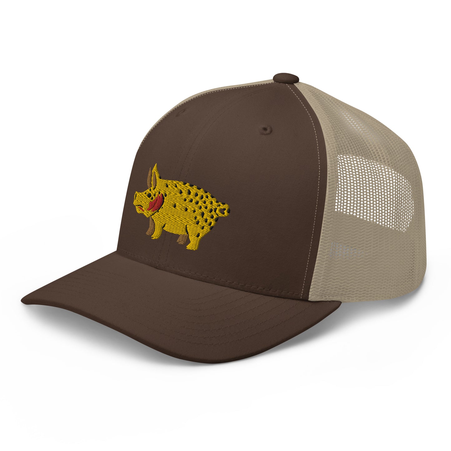 Unisex Adult Cutthroat Pig Trucker Hat | Yupoong 6606