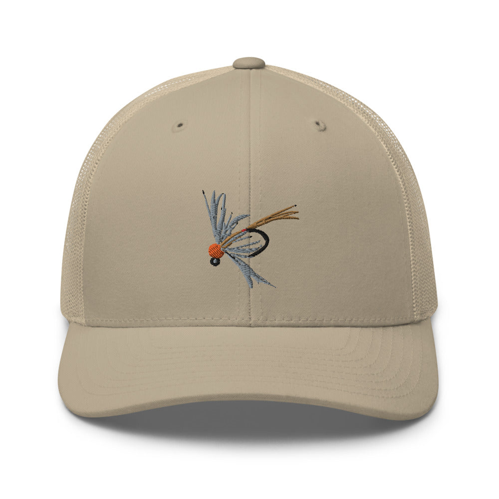 Unisex Adult Soft Hackle Pheasant Tail Retro Trucker Hat | Yupoong 6606
