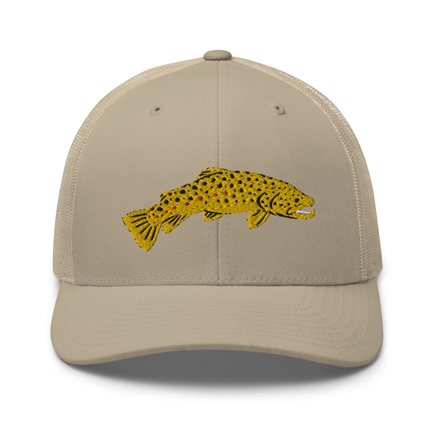 Unisex Adult Brown Trout Trucker Hat | Yupoong 6606
