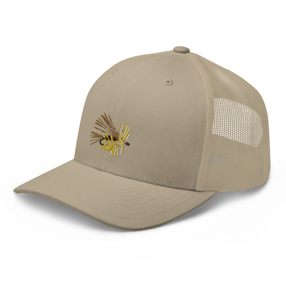 Unisex Adult Yellow Stimulator Retro Trucker Hat | Yupoong 6606