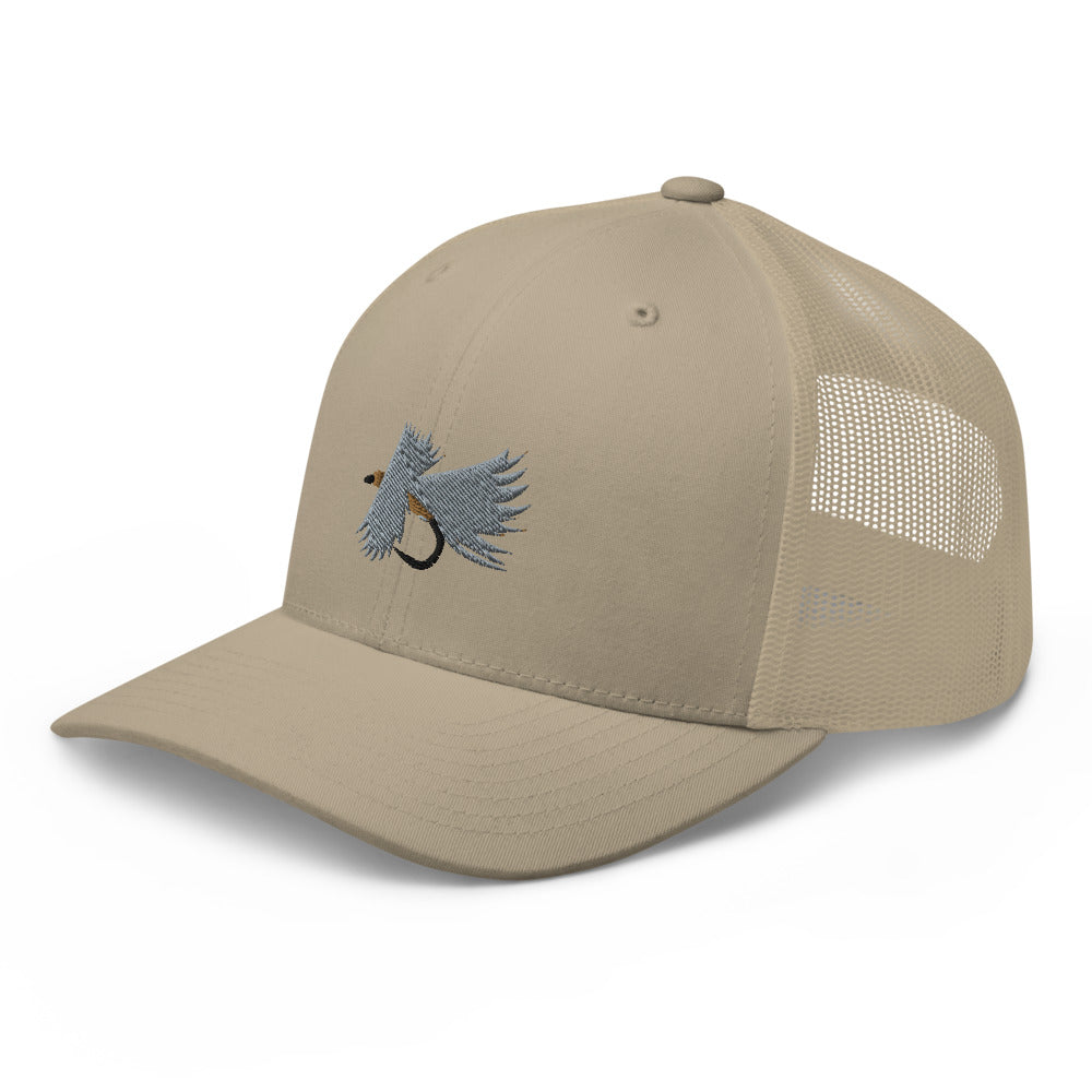 Unisex Adult Gray Caddis Retro Trucker Hat | Yupoong 6606