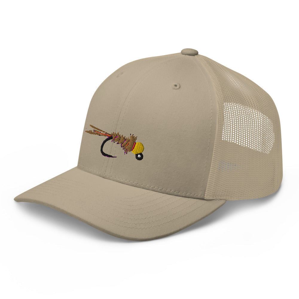 Unisex Adult Pheasant Tail Retro Trucker Hat | Yupoong 6606