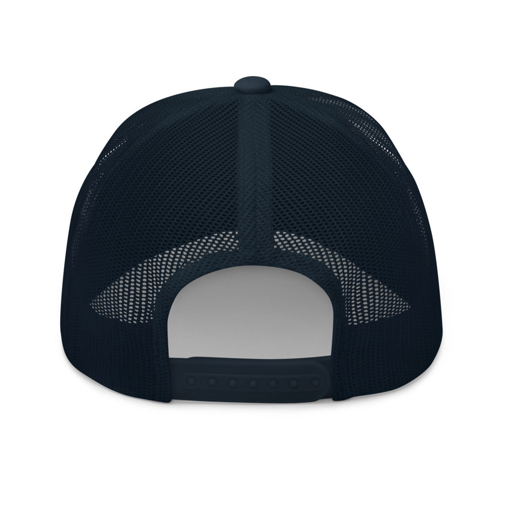Unisex Adult Peacock Frenchie Retro Trucker Hat | Yupoong 6606