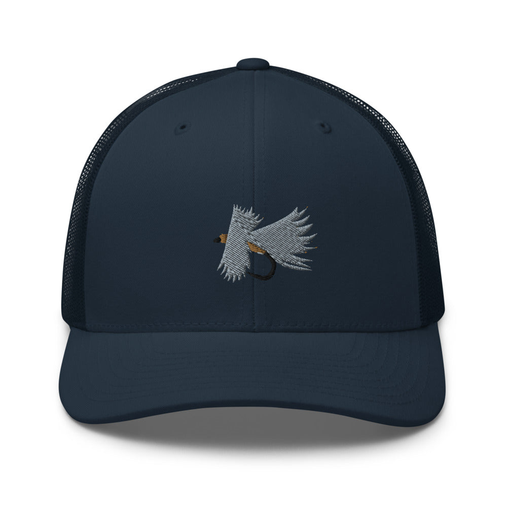 Unisex Adult Gray Caddis Retro Trucker Hat | Yupoong 6606