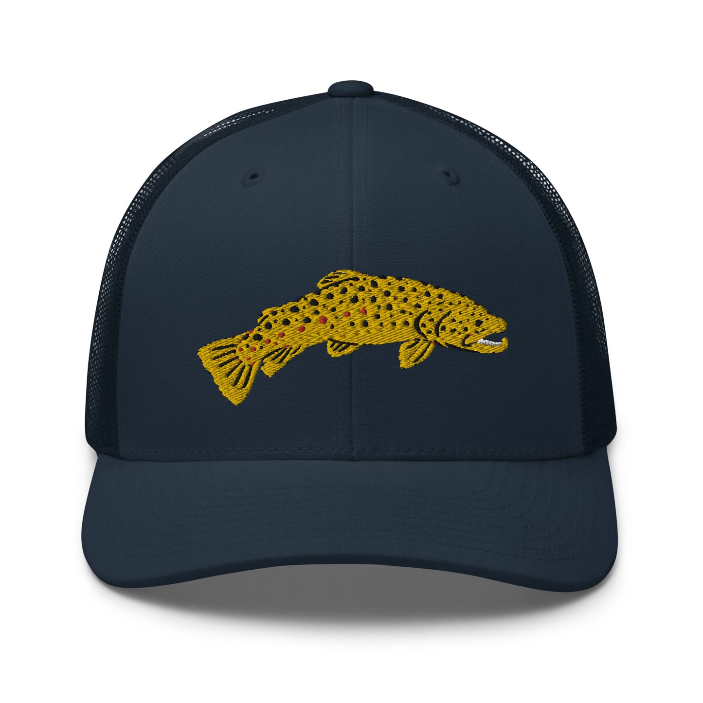 Unisex Adult Brown Trout Trucker Hat | Yupoong 6606