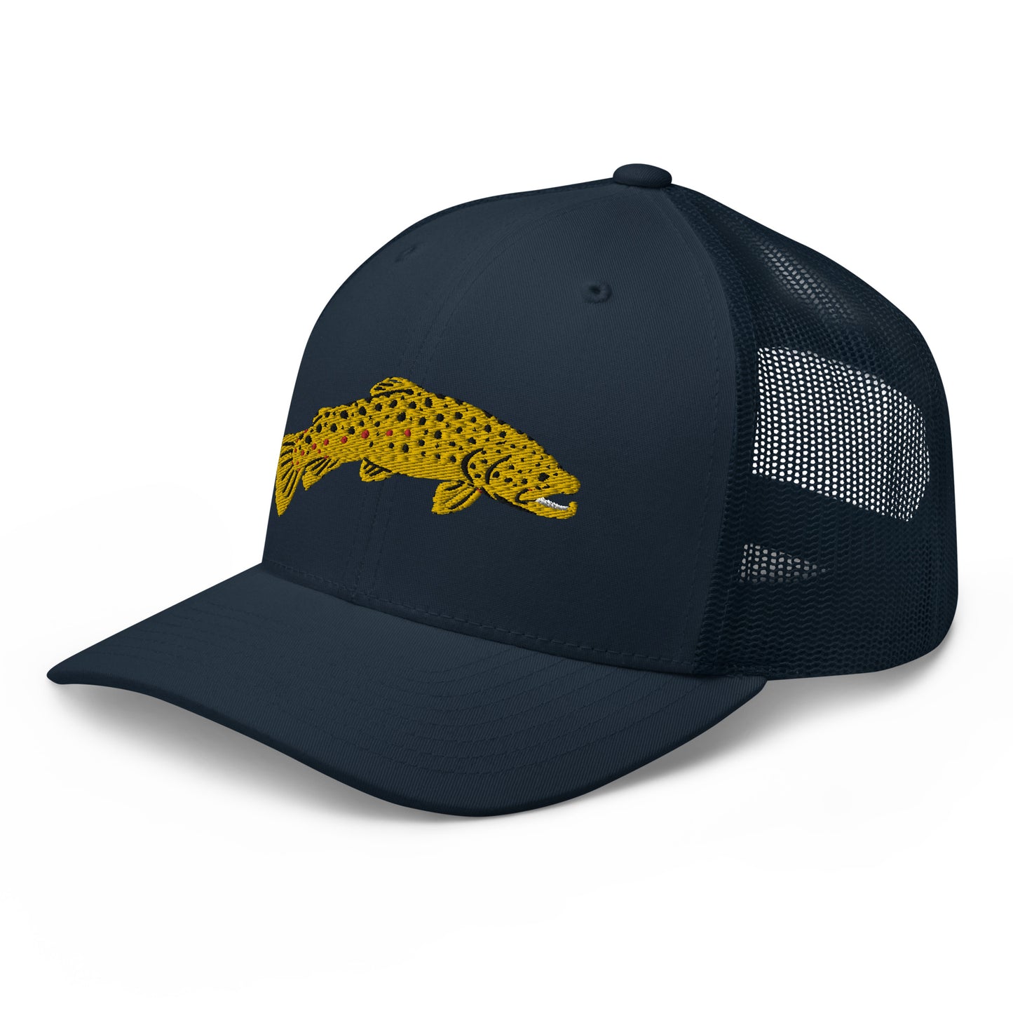 Unisex Adult Brown Trout Trucker Hat | Yupoong 6606