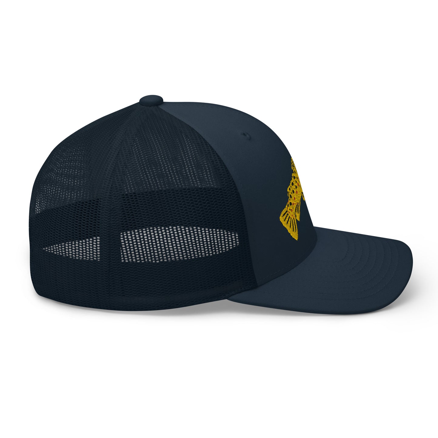 Unisex Adult Brown Trout Trucker Hat | Yupoong 6606