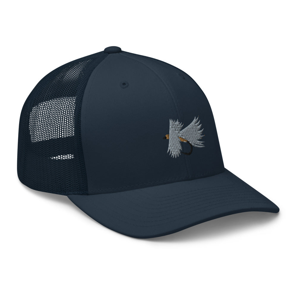 Unisex Adult Gray Caddis Retro Trucker Hat | Yupoong 6606