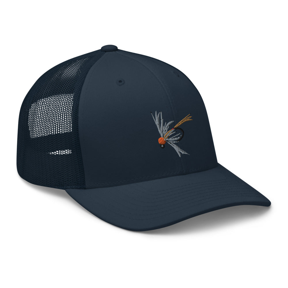 Unisex Adult Soft Hackle Pheasant Tail Retro Trucker Hat | Yupoong 6606