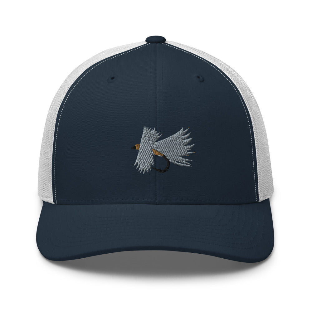 Unisex Adult Gray Caddis Retro Trucker Hat | Yupoong 6606
