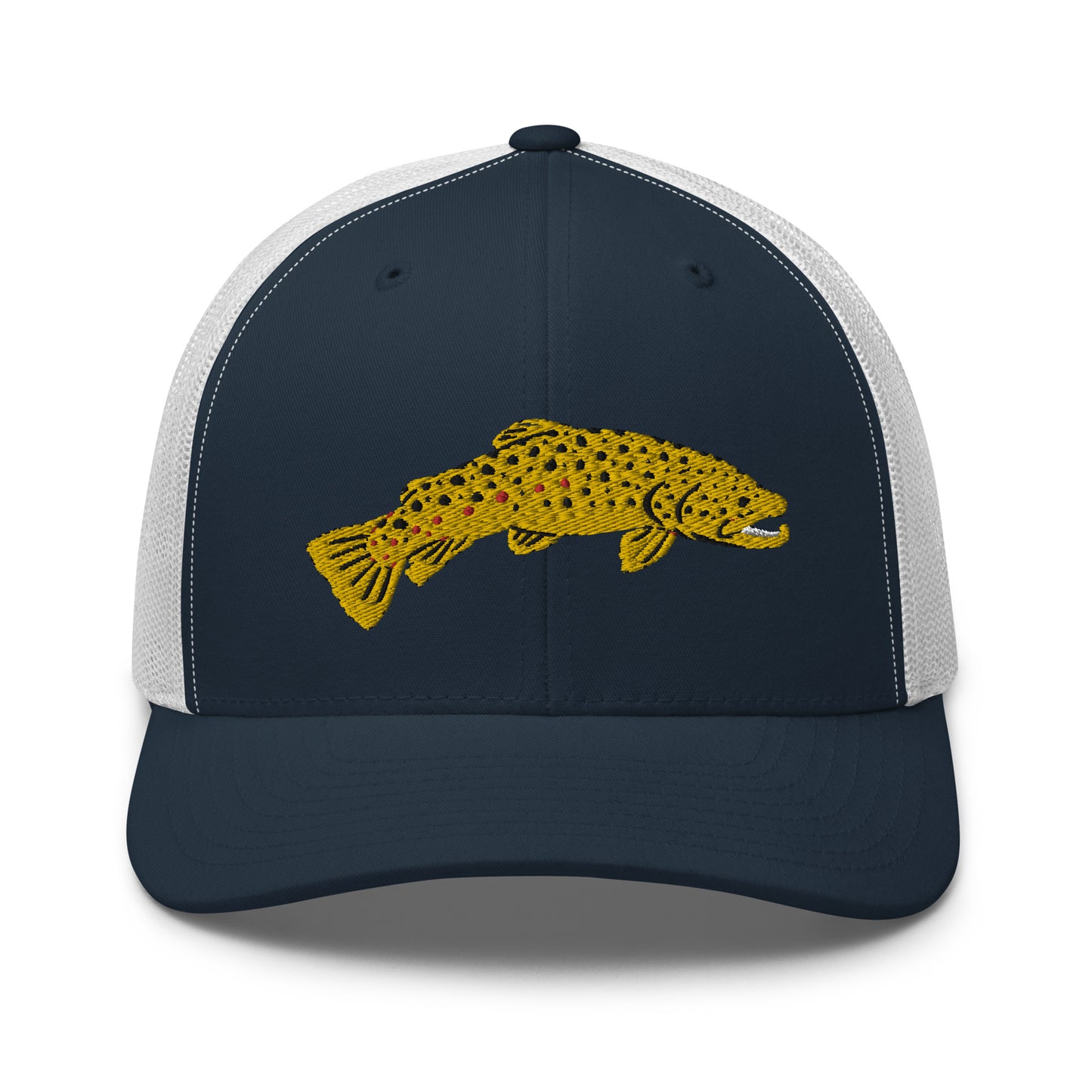 Unisex Adult Brown Trout Trucker Hat | Yupoong 6606