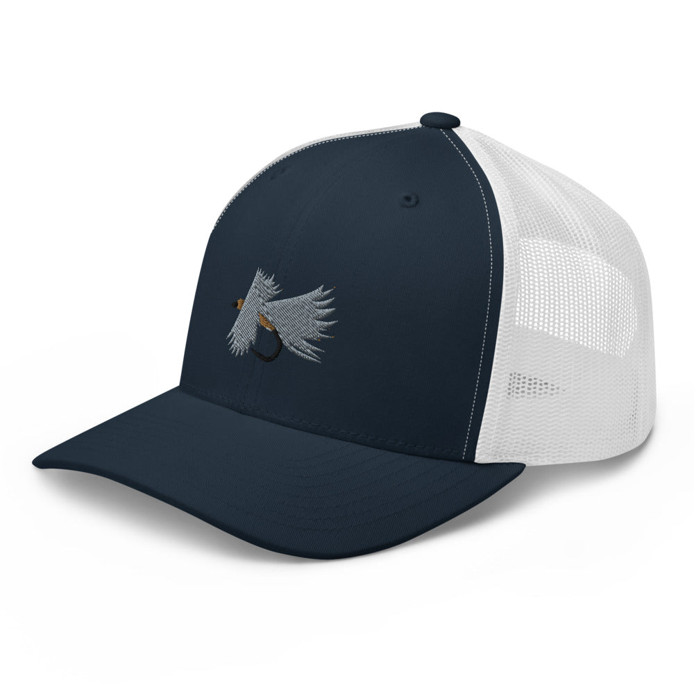 Unisex Adult Gray Caddis Retro Trucker Hat | Yupoong 6606