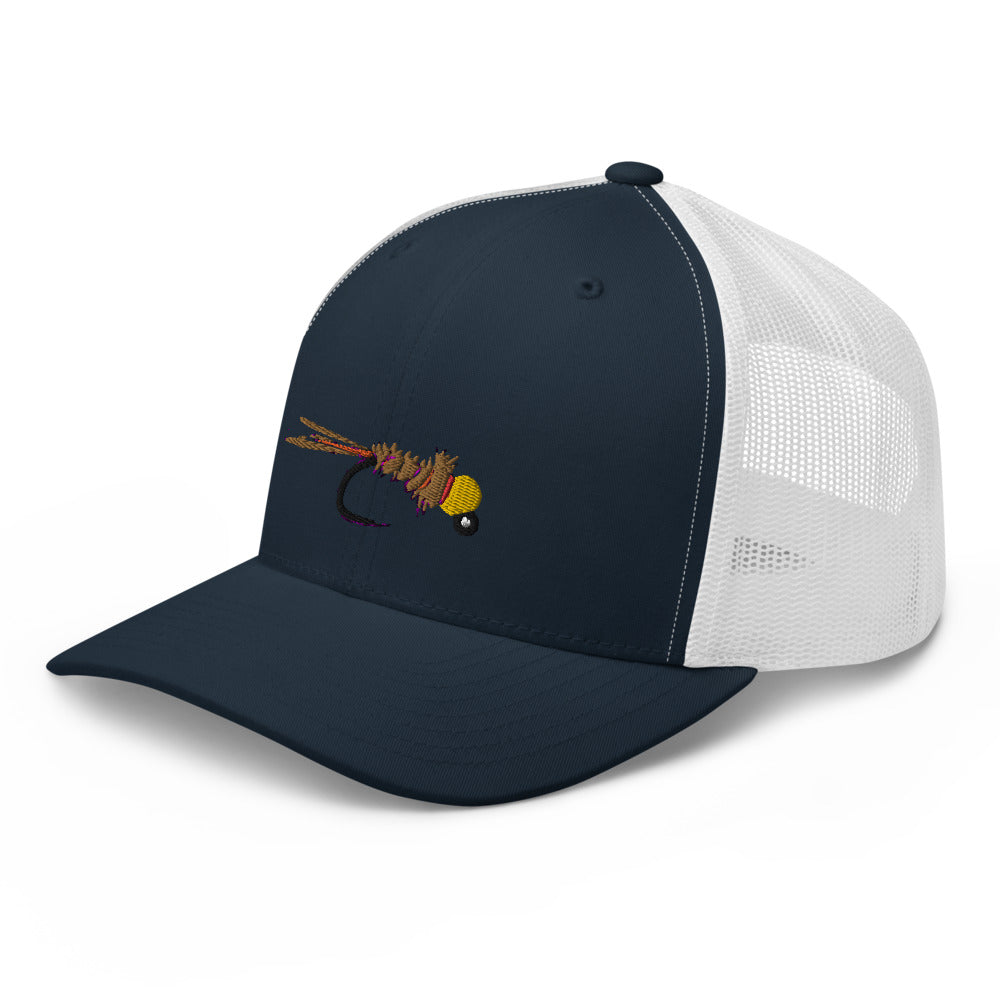Unisex Adult Pheasant Tail Retro Trucker Hat | Yupoong 6606