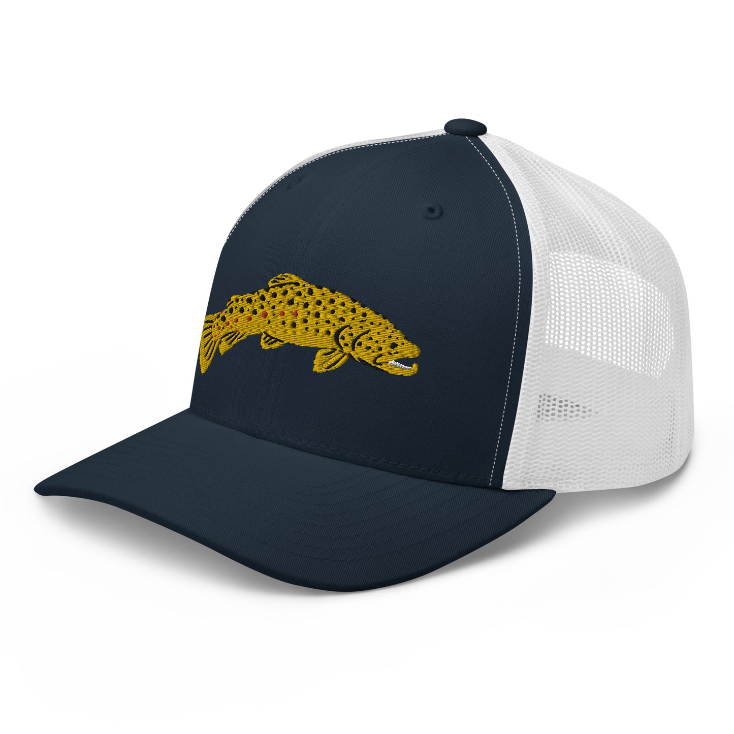 Unisex Adult Brown Trout Trucker Hat | Yupoong 6606