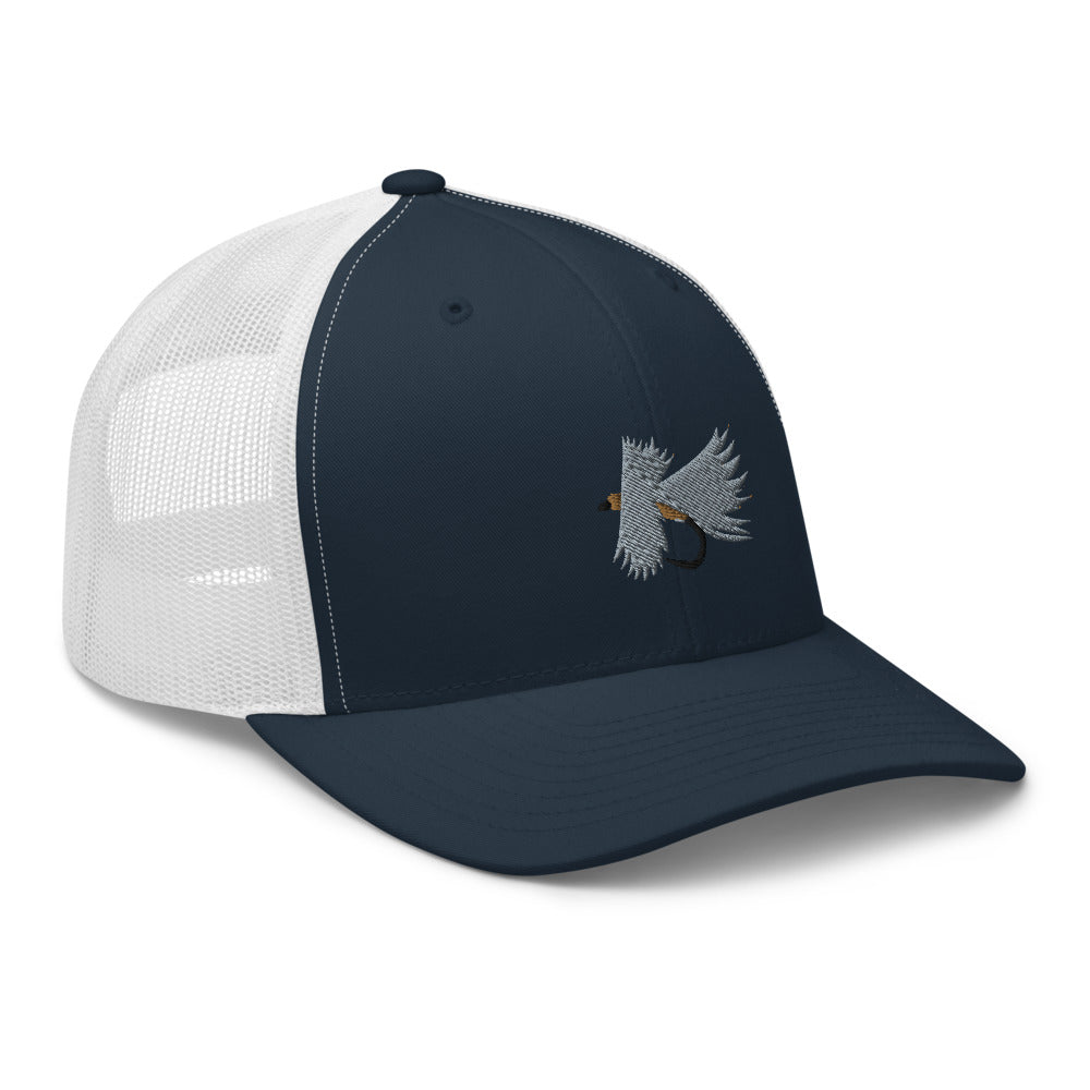 Unisex Adult Gray Caddis Retro Trucker Hat | Yupoong 6606