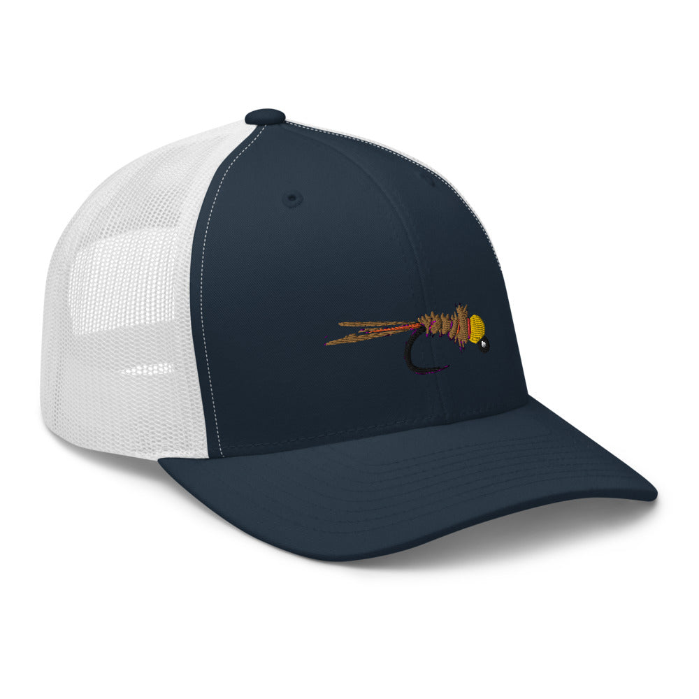 Unisex Adult Pheasant Tail Retro Trucker Hat | Yupoong 6606