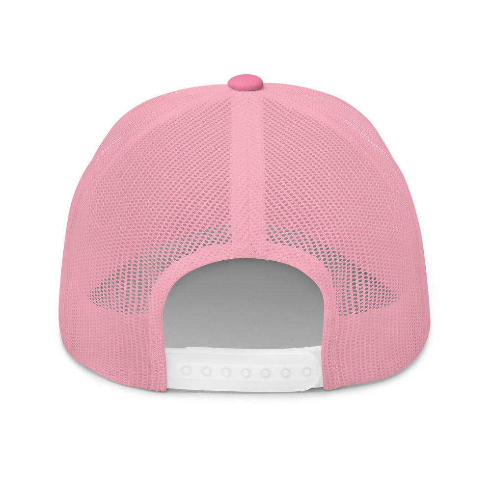 Unisex Adult Peacock Frenchie Retro Trucker Hat | Yupoong 6606