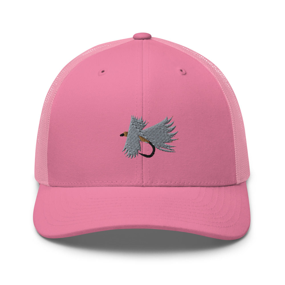 Unisex Adult Gray Caddis Retro Trucker Hat | Yupoong 6606