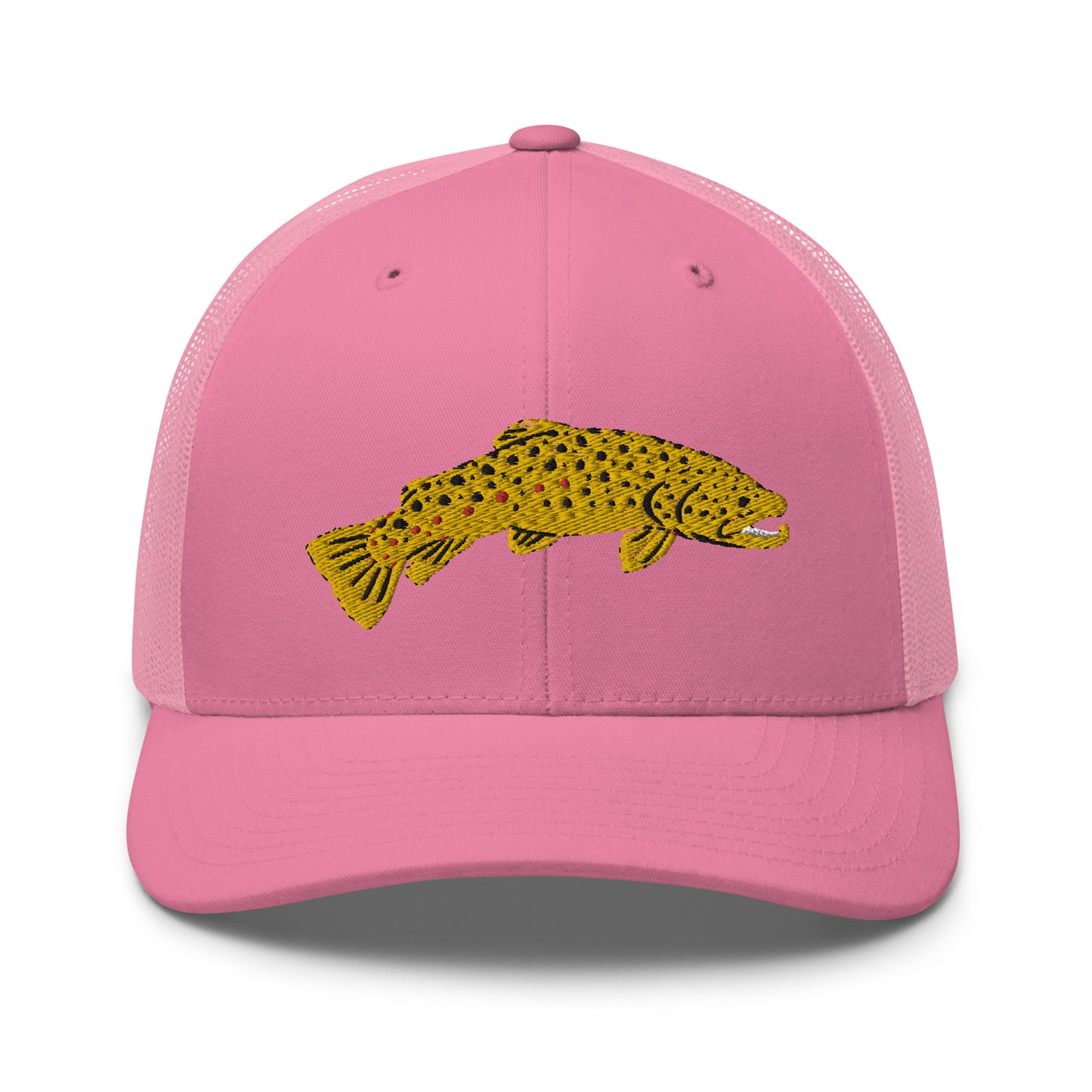Unisex Adult Brown Trout Trucker Hat | Yupoong 6606