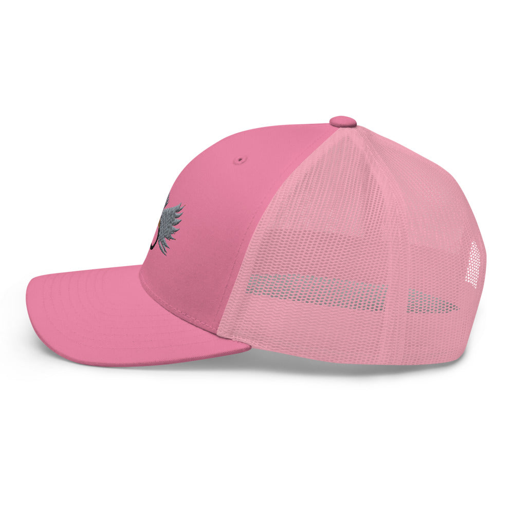 Unisex Adult Gray Caddis Retro Trucker Hat | Yupoong 6606