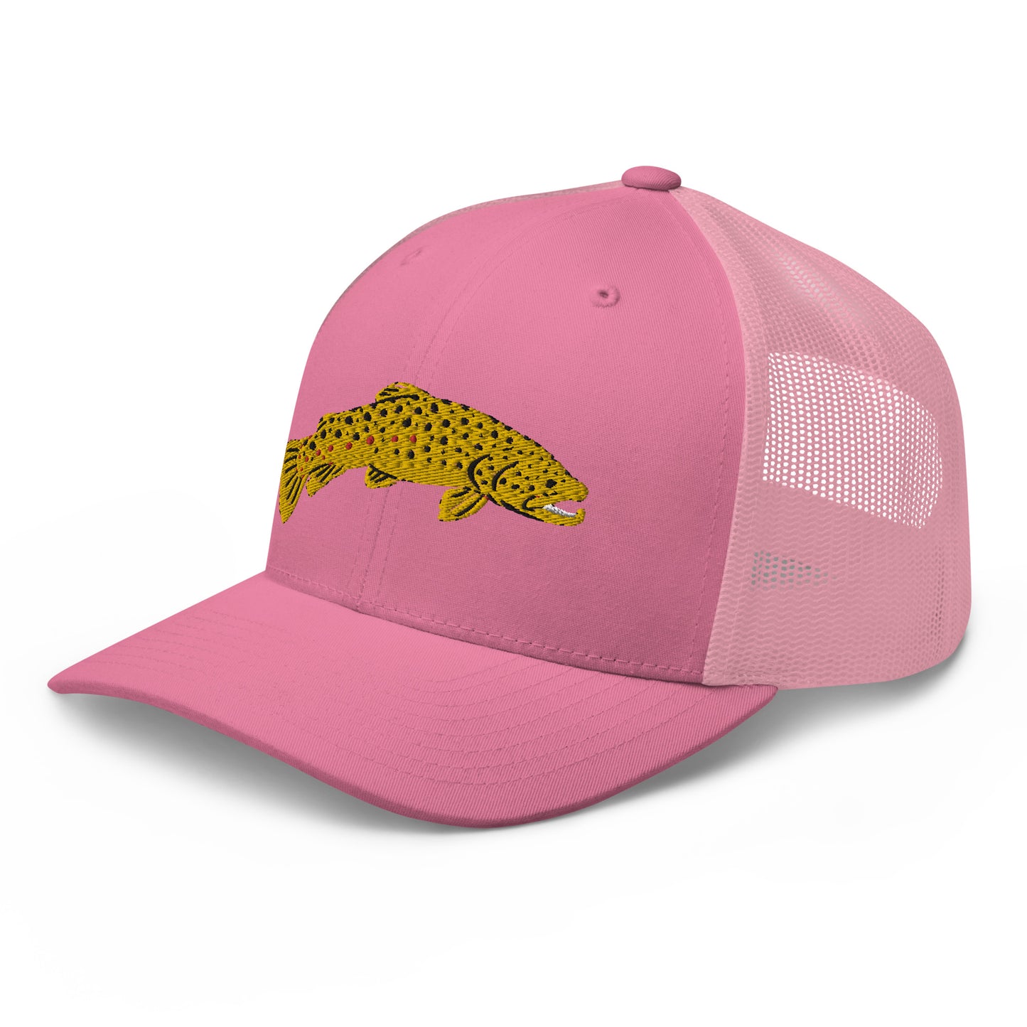 Unisex Adult Brown Trout Trucker Hat | Yupoong 6606