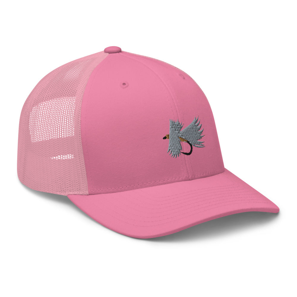 Unisex Adult Gray Caddis Retro Trucker Hat | Yupoong 6606