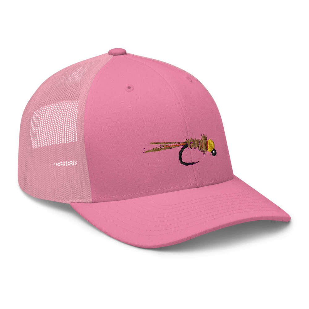 Unisex Adult Pheasant Tail Retro Trucker Hat | Yupoong 6606